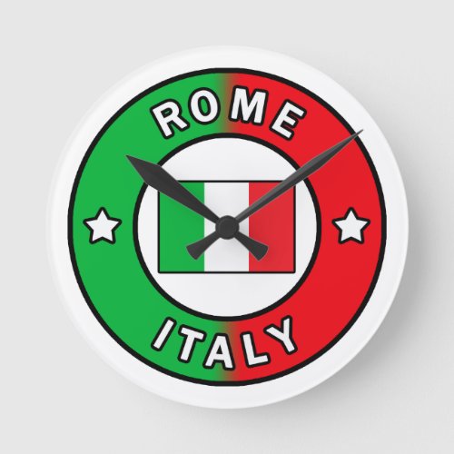 Rome Italy Round Clock