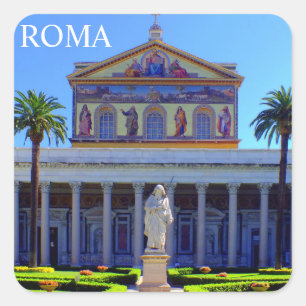 Rome Italy San Paolo Fuori Le Mura Square Sticker