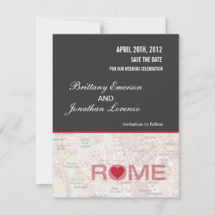 Rome Italy Save the Date Announcement