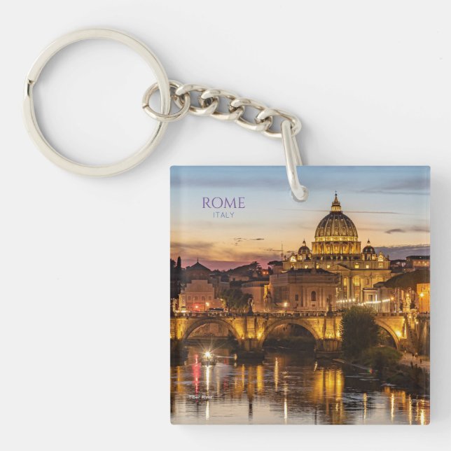 Rome Italy Scenic Keychain Travel Souvenir Gift (Front)