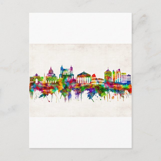 Rome Italy Skyline Holiday Postcard (Front)