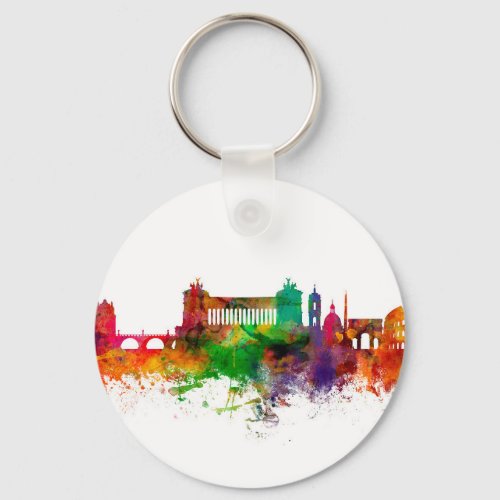 Rome Italy Skyline Keychain