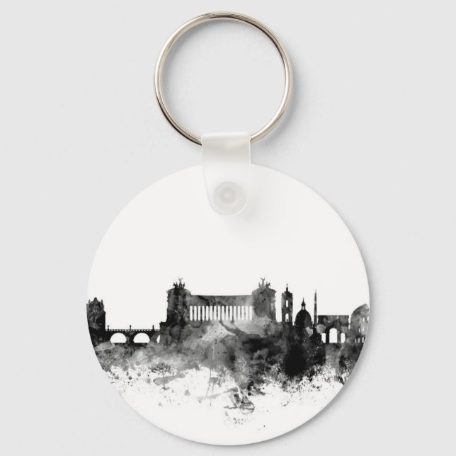 Rome Italy Skyline Keychain (Front)