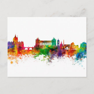 Rome Italy Skyline Postcard