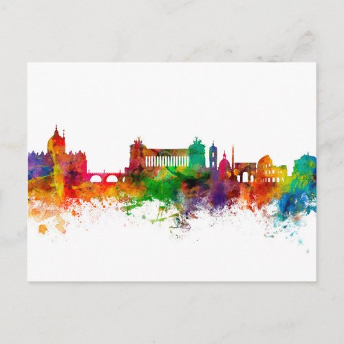 Rome Italy Skyline Postcard
