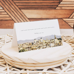 Rome Italy Skyline Travel Wedding Place Cards