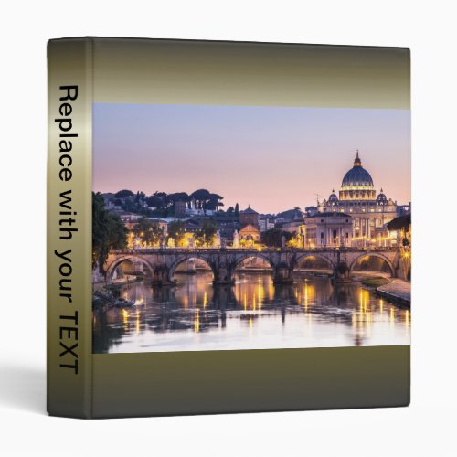 Rome Italy _ St Peters Cathedral 3 Ring Binder