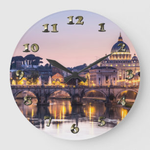 Rome Italy - St Peters Cathedral Large Clock