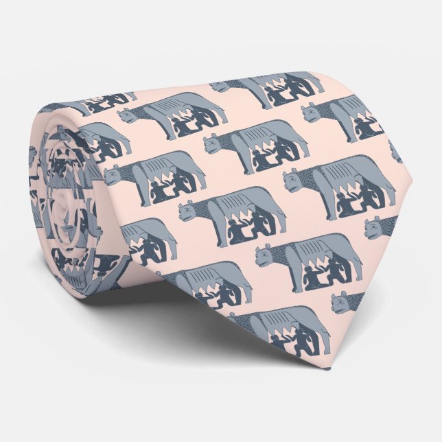 Rome, Italy: The Capitoline Wolf Neck Tie (Rolled)