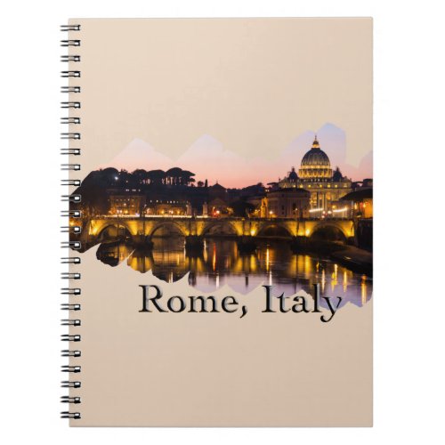 Rome Italy The Romantic City at Night Notebook