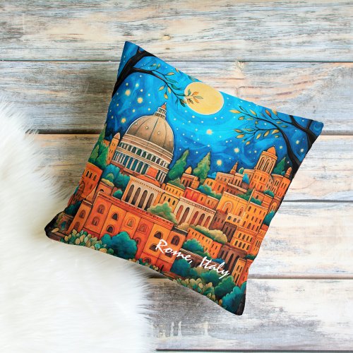 Rome Italy  Throw Pillow