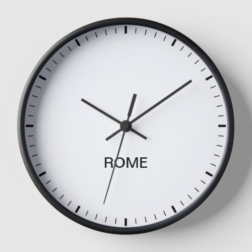 Rome Italy Time Zone Newsroom Style Clock