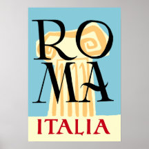 Rome, Italy travel poster
