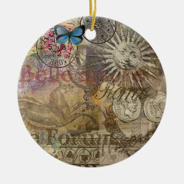 Rome Italy Travel Vacation Holiday City Ceramic Ornament (Front)