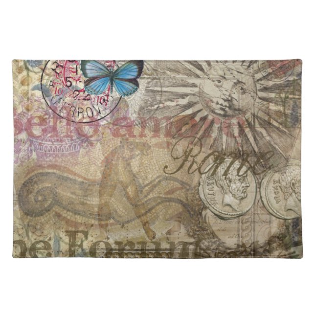 Rome Italy Travel Vacation Holiday City Cloth Placemat (Front)
