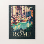 Rome Italy Trevi Fountain Illustration Travel Art Jigsaw Puzzle<br><div class="desc">Rome retro vector travel design. From iconic landmarks like the Colosseum,  Pantheon,  and Trevi Fountain to the spiritual heart of Vatican City,  Rome offers an unforgettable journey through history,  beauty,  and timeless charm.</div>