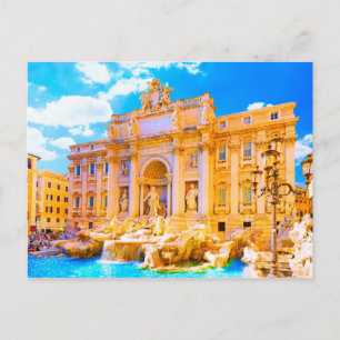 Rome, Italy - Trevi Fountain Postcard