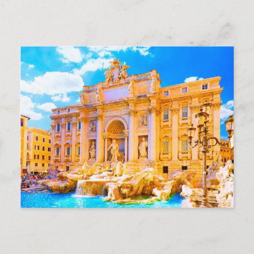 Rome Italy _ Trevi Fountain Postcard