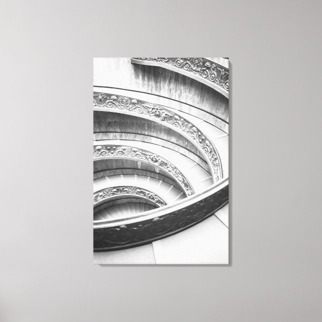 Rome Italy, Vatican Staircase 2 Canvas Print (Front)