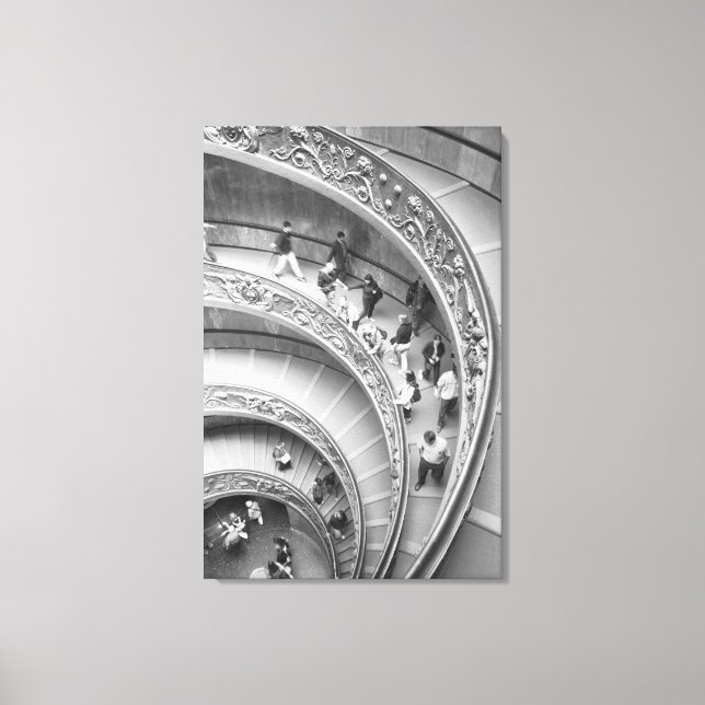 Rome Italy, Vatican Staircase 3 Canvas Print (Front)