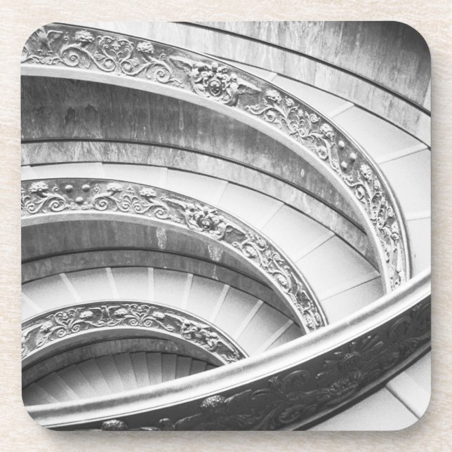Rome Italy, Vatican Staircase Beverage Coaster (Front)
