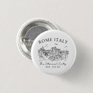 Rome Italy Vintage Button
