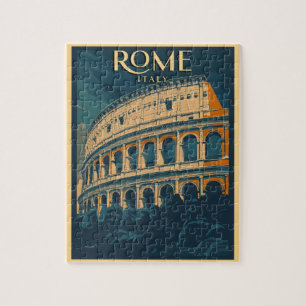 Rome Italy Vintage Colosseum Jigsaw Puzzle