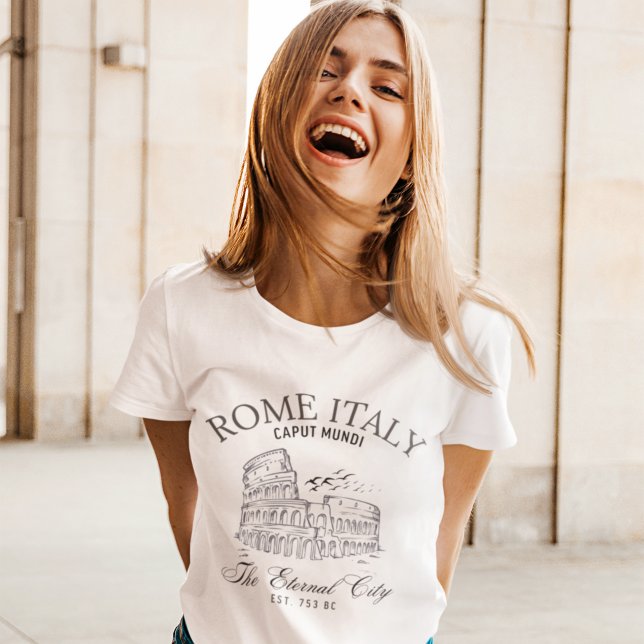 Rome Italy Vintage Landscape Roman Colosseum T-Shirt (Creator Uploaded)