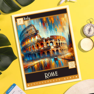 Rome, Italy Vintage Painting Postcard