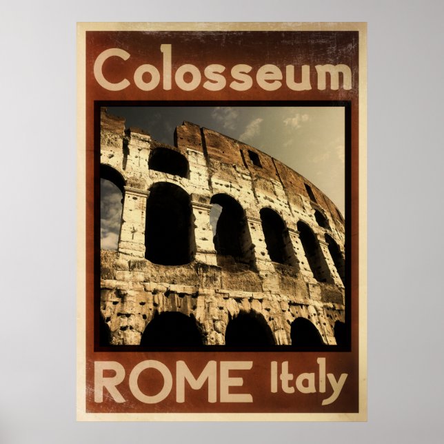 rome italy vintage poster (Front)