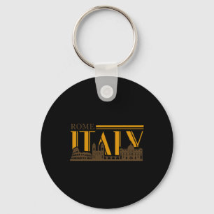 Rome Italy Vintage Retro Roma Italian Vacation Gif Keychain