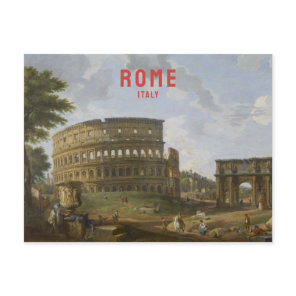 Rome Italy Vintage Travel Coliseum Renaissance Postcard