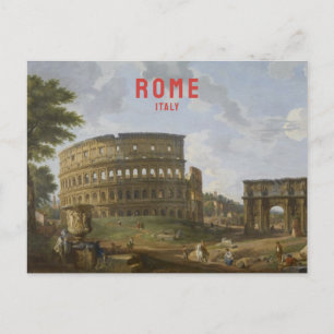 Rome Italy Vintage Travel Coliseum Renaissance Postcard