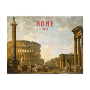 Rome Italy Vintage Travel Coliseum Renaissance Postcard
