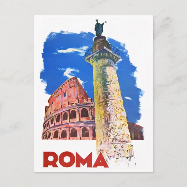 Rome Italy vintage travel Postcard (Front)