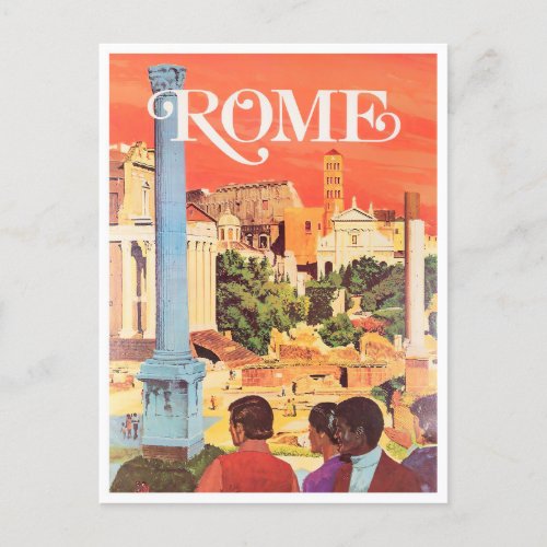 Rome Italy vintage travel Postcard