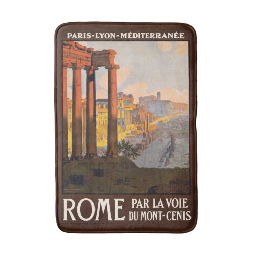 Rome Italy Vintage Travel Poster bath mats