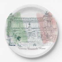 Rome Italy Vittorio Emanuele Monument Italy Flag