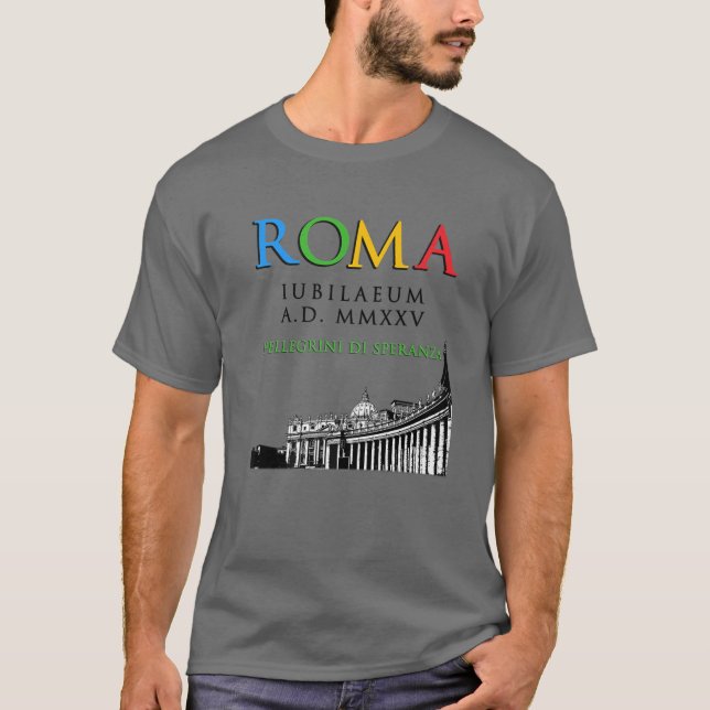 Rome Jubilee Pilgrims Of Hope 2025, Christian God T-Shirt (Front)
