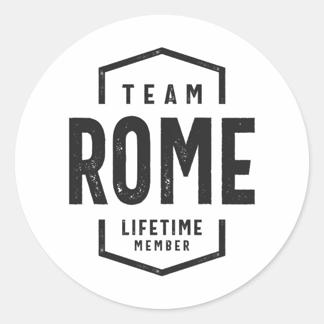 Rome Lifetime Member Personalized Name Rome Classic Round Sticker (Front)