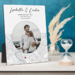 Rome Map Wedding Engagement Photo Gift Vertical Plaque<br><div class="desc">Turn your engagement or wedding location and cherished photo into a personalized piece of art! This custom map design makes a perfect Engagement or Wedding keepsake gift! Customize this design with your photo, location & details, and move the heart to your location within Rome (can even change the heart color)!...</div>