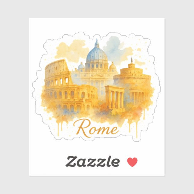 Rome Neon Pop-Art Street Style Sticker (Sheet)