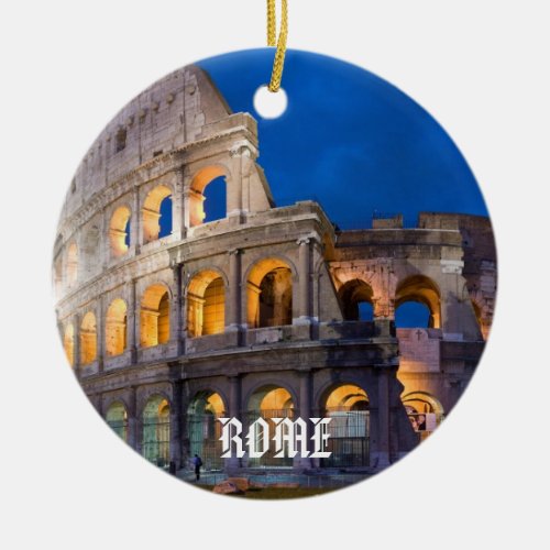 Rome Panoramic Christmas Ornament