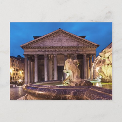 Rome _ Pantheon at night postcard