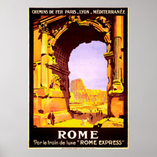 Rome, par le train de luxe "Rome Express" Poster
