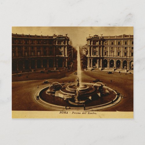 Rome Piazza dell Esedra  1890 Postcard