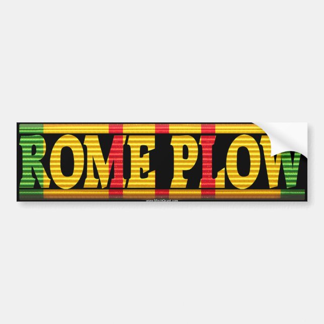 Rome Plow Vietnam Service Ribbon Bumper Sticker (Front)