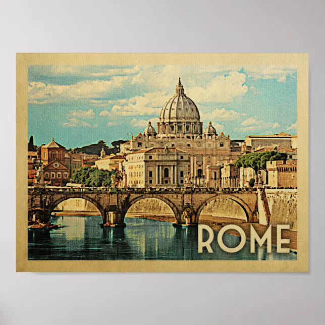 Rome Poster Vintage Travel Poster | Zazzle