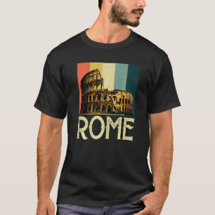 Rome Retro Colosseum Italy And Vatican City T-Shirt