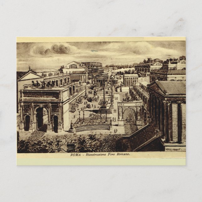 Rome, Roman Forum, artist's impression Postcard (Front)
